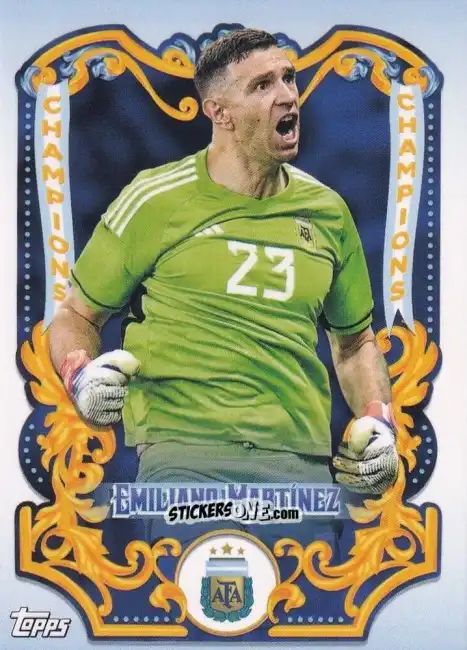 Figurina Emiliano Martínez - Argentina Fileteado 2023 n. CH-1 - Topps