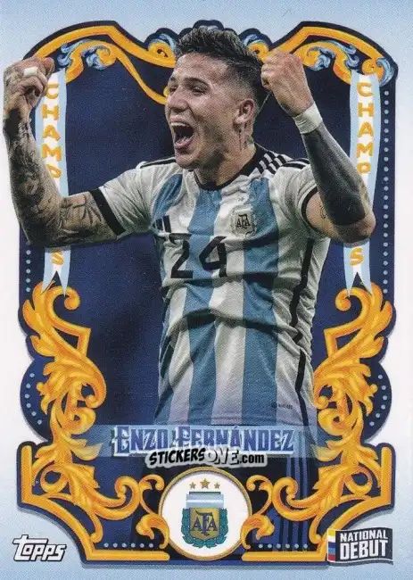Sticker Enzo Fernández - Argentina Fileteado 2023 n. CH-5 - Topps