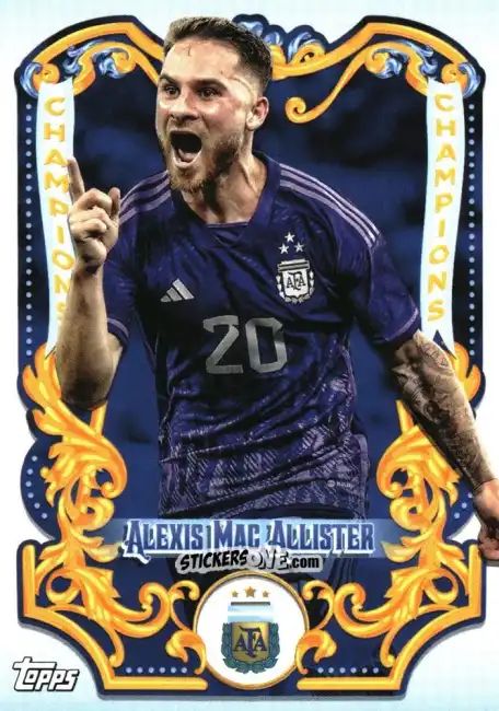 Cromo Alexis Mac Allister - Argentina Fileteado 2023 n. CH-6 - Topps
