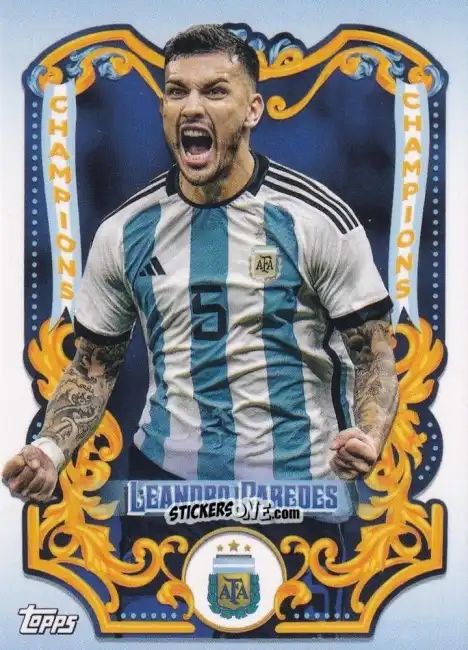 Cromo Leandro Paredes - Argentina Fileteado 2023 n. CH-7 - Topps
