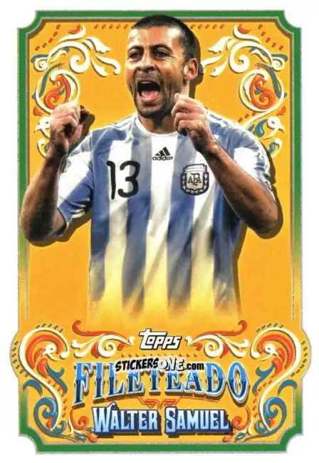 Sticker Walter Samuel - Argentina Fileteado 2023 n. FT-8 - Topps