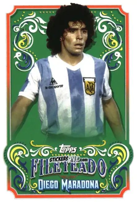 Cromo Diego Maradona - Argentina Fileteado 2023 n. FT-9 - Topps