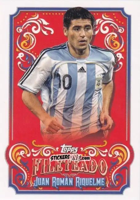 Sticker Juan Román Riquelme - Argentina Fileteado 2023 n. FT-10 - Topps