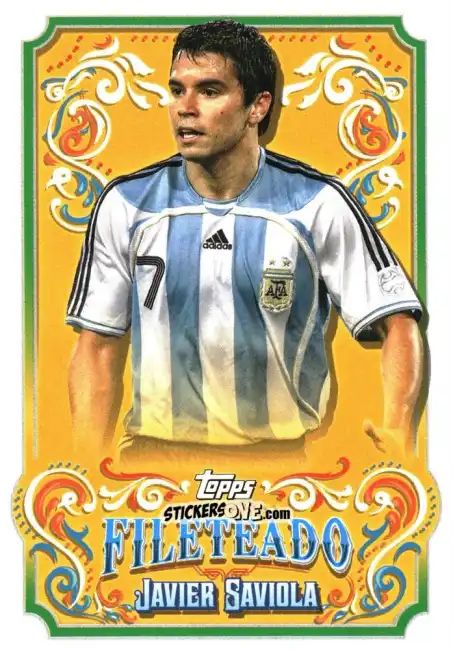Sticker Javier Saviola - Argentina Fileteado 2023 n. FT-14 - Topps