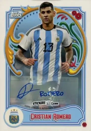 Sticker Cristian Romero - Argentina Fileteado 2023 n. 8au - Topps