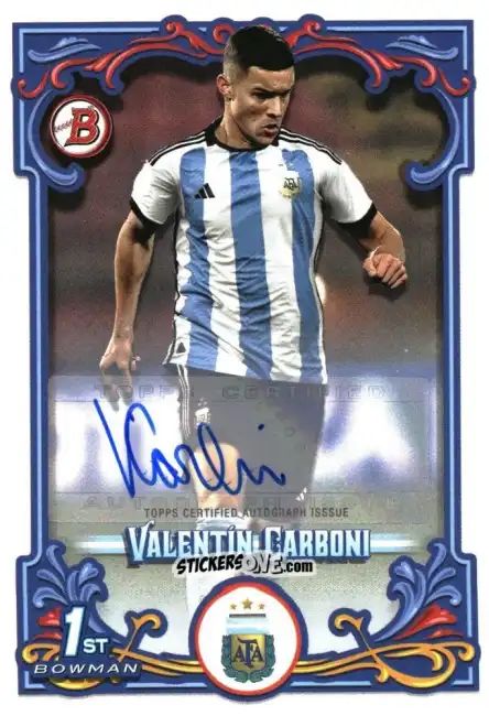 Cromo Valentin Carboni - Argentina Fileteado 2023 n. 33au - Topps