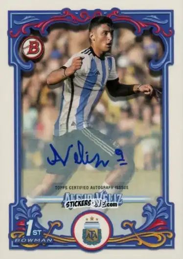 Cromo Alejo Véliz - Argentina Fileteado 2023 n. 36au - Topps