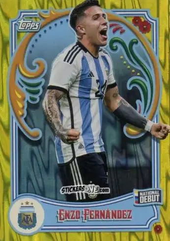 Sticker Enzo Fernández - Argentina Fileteado 2023 n. 17y - Topps