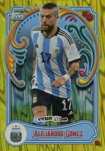 Figurina Alejandro Gomez - Argentina Fileteado 2023 n. 18y - Topps