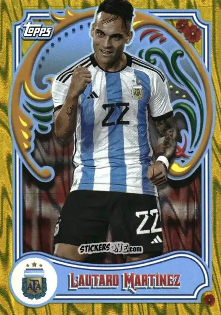 Figurina Lautaro Martínez - Argentina Fileteado 2023 n. 22y - Topps