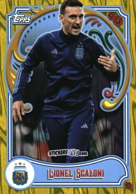 Cromo Lionel Scaloni - Argentina Fileteado 2023 n. 30y - Topps