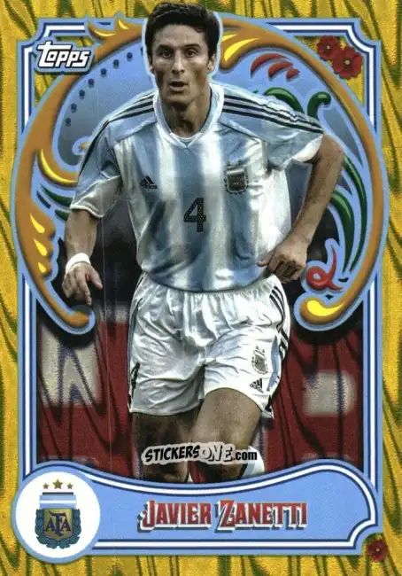 Figurina Javier Zanetti - Argentina Fileteado 2023 n. 49y - Topps