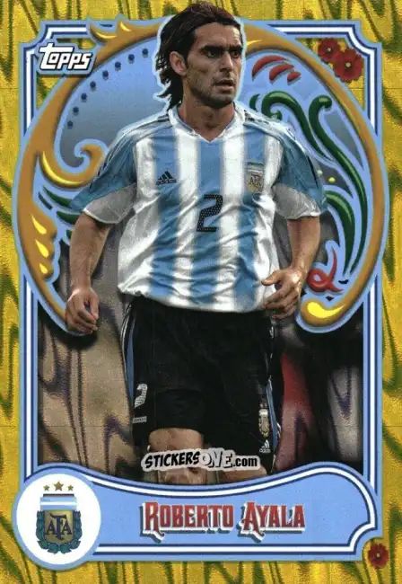 Figurina Roberto Ayala - Argentina Fileteado 2023 n. 50y - Topps