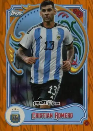 Sticker Cristian Romero - Argentina Fileteado 2023 n. 8o - Topps
