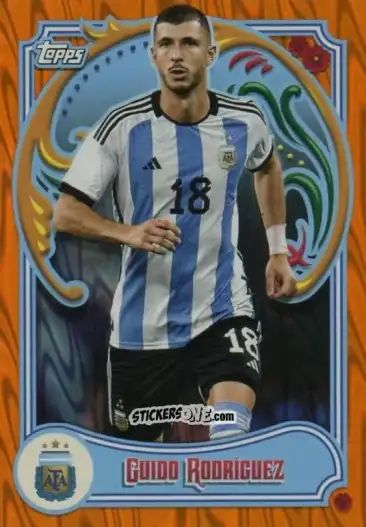 Cromo Guido Rodríguez - Argentina Fileteado 2023 n. 13o - Topps
