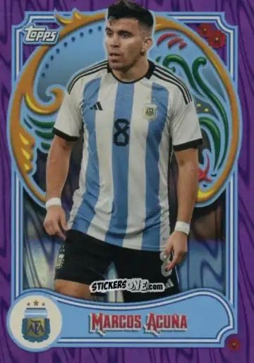Sticker Marcos Acuña - Argentina Fileteado 2023 n. 11pu - Topps