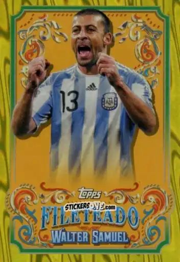Sticker Walter Samuel - Argentina Fileteado 2023 n. FT-8y - Topps