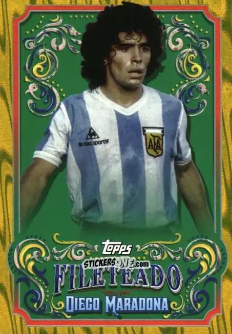 Cromo Diego Maradona - Argentina Fileteado 2023 n. FT-9y - Topps