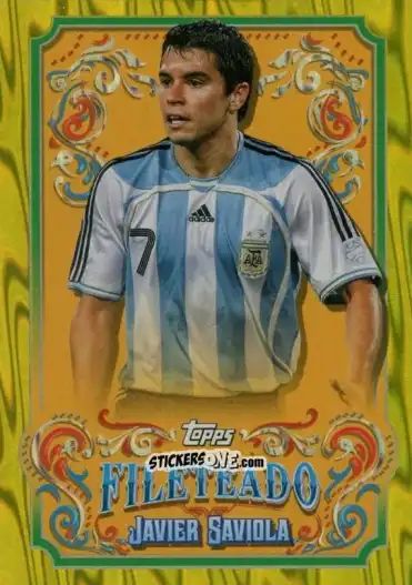 Sticker Javier Saviola - Argentina Fileteado 2023 n. FT-14y - Topps