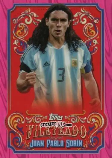 Cromo Juan Pablo Sorín - Argentina Fileteado 2023 n. FT-13pi - Topps