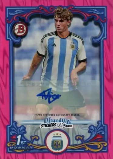 Sticker Nico Paz - Argentina Fileteado 2023 n. 34au-pi - Topps