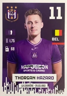 Sticker Thorgan Hazard - Belgian Pro League 2024-2025
 n. 19 - Panini