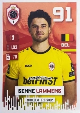 Cromo Senne Lammens - Belgian Pro League 2024-2025
 n. 29 - Panini