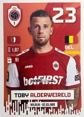 Figurina Toby Alderweireld - Belgian Pro League 2024-2025
 n. 31 - Panini