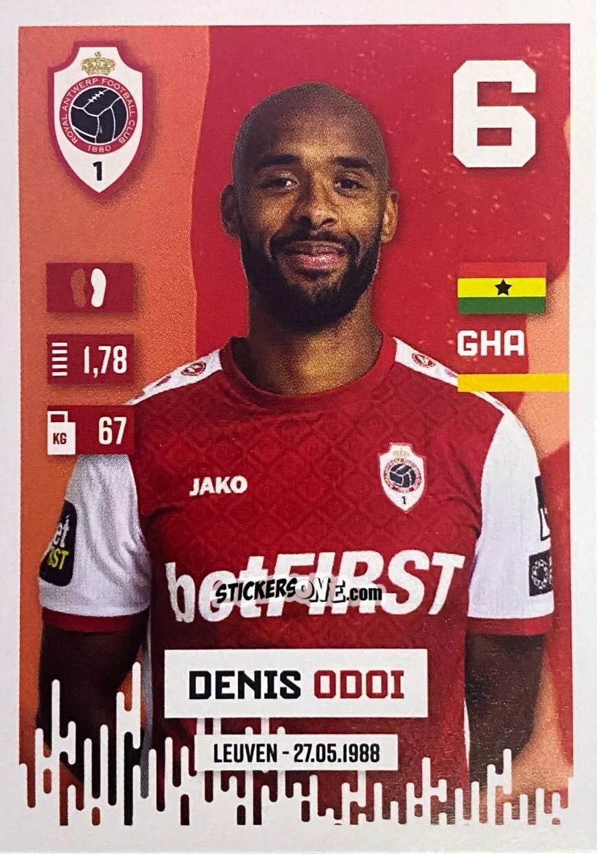 Cromo Denis Odoi - Belgian Pro League 2024-2025
 n. 35 - Panini