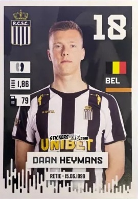 Cromo Daan Heymans - Belgian Pro League 2024-2025
 n. 117 - Panini
