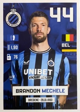 Sticker Brandon Mechele - Belgian Pro League 2024-2025
 n. 134 - Panini