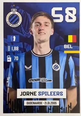 Sticker Jorne Spileers - Belgian Pro League 2024-2025
 n. 137 - Panini