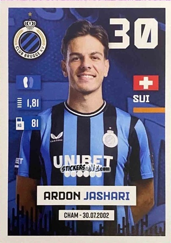 Figurina Ardon Jashari - Belgian Pro League 2024-2025
 n. 148 - Panini