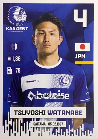 Figurina Tsuyoshi Watanabe - Belgian Pro League 2024-2025
 n. 212 - Panini