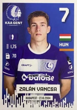 Figurina Zalán Vancsa - Belgian Pro League 2024-2025
 n. 227 - Panini