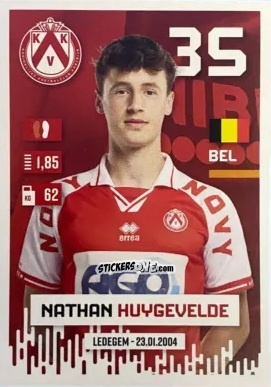 Cromo Nathan Huygevelde - Belgian Pro League 2024-2025
 n. 245 - Panini