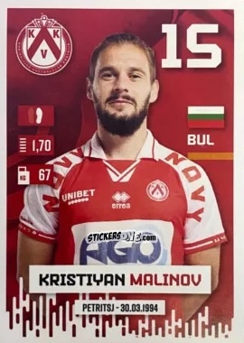 Cromo Kristiyan Malinov - Belgian Pro League 2024-2025
 n. 249 - Panini