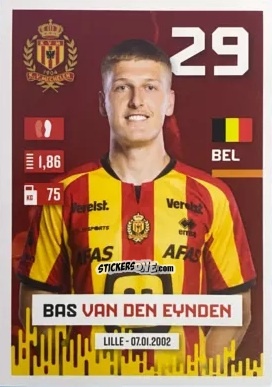 Figurina Bas Van Den Eynden - Belgian Pro League 2024-2025
 n. 272 - Panini