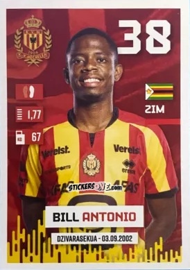 Figurina Bill Antonio - Belgian Pro League 2024-2025
 n. 279 - Panini