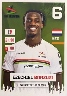 Sticker Ezechiel Banzuzi - Belgian Pro League 2024-2025
 n. 300 - Panini