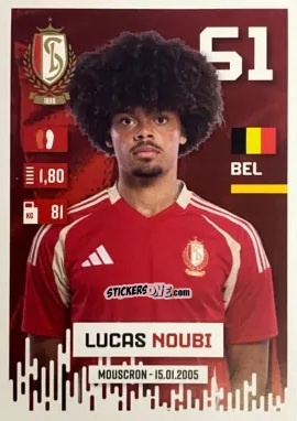 Cromo Lucas Noubi - Belgian Pro League 2024-2025
 n. 343 - Panini