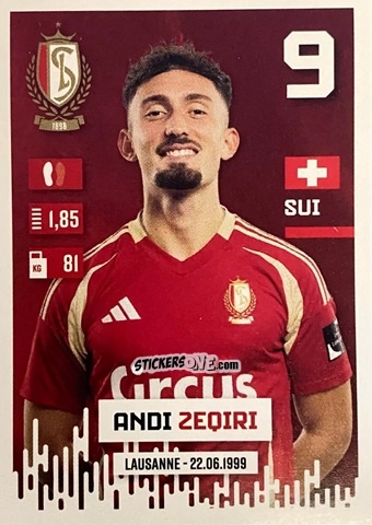 Figurina Andi Zeqiri - Belgian Pro League 2024-2025
 n. 359 - Panini