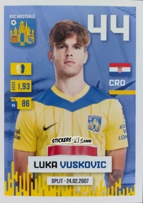 Cromo Luka Vušković - Belgian Pro League 2024-2025
 n. 396 - Panini