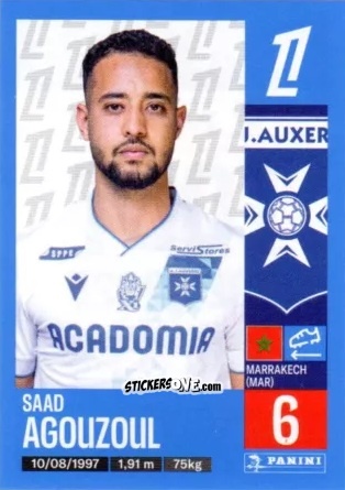 Cromo Saad Agouzoul - Foot 2024-2025
 n. 45 - Panini