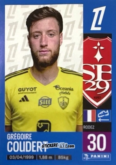 Sticker Grégoire Coudert - Foot 2024-2025
 n. 69 - Panini