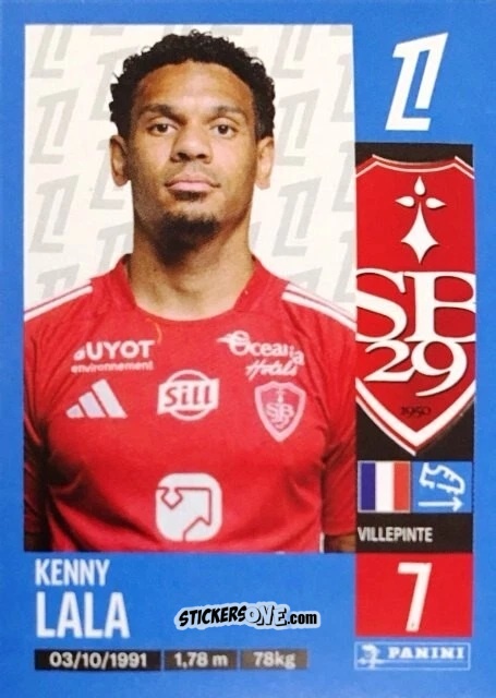 Figurina Kenny Lala - Foot 2024-2025
 n. 75 - Panini