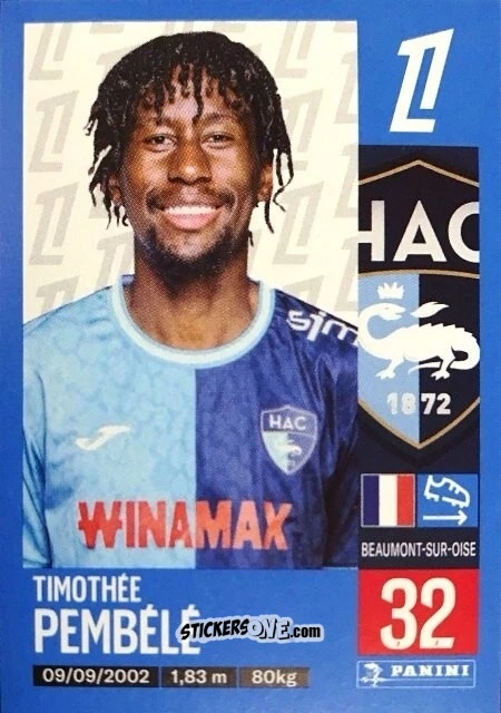 Sticker Timothée Pembélé - Foot 2024-2025
 n. 106 - Panini