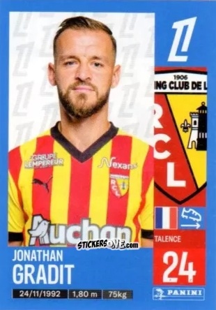 Figurina Jonathan Gradit - Foot 2024-2025
 n. 131 - Panini
