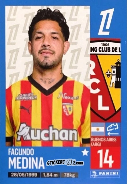 Cromo Facundo Medina - Foot 2024-2025
 n. 134 - Panini