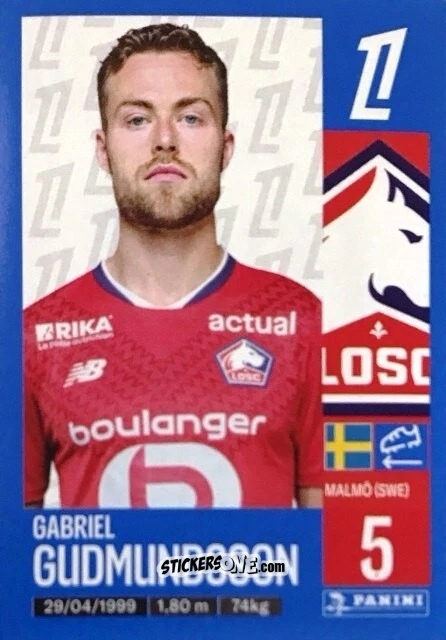Cromo Gabriel Gudmundsson - Foot 2024-2025
 n. 160 - Panini